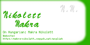 nikolett makra business card